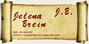 Jelena Brčin vizit kartica